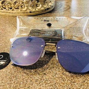 QUAY sunnies (private eyes silver/violet)